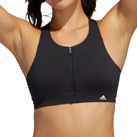 🚩SOLD🚩NWT Women's Adidas Ultimate Sports Bra 34A Zip Up Front & Adj Straps - Picture 3 of 5